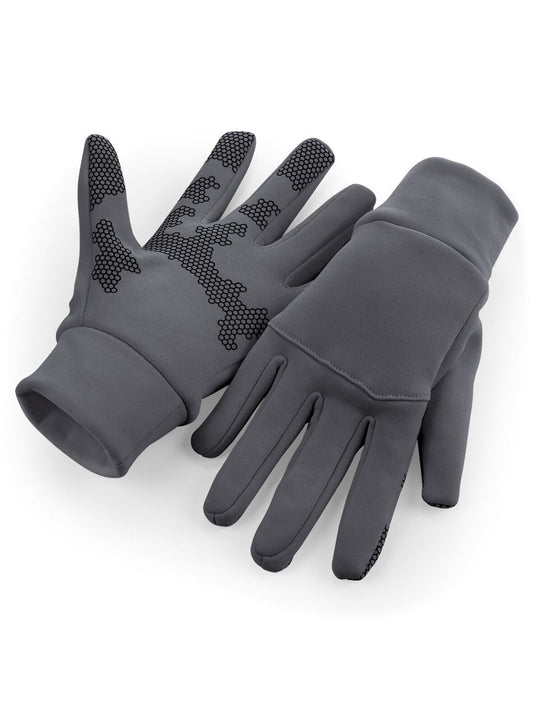 Softshell Sports Tech Gloves Schal / Handschuhe – Beechfield – Farbe graphite grey – individuell veredelbar