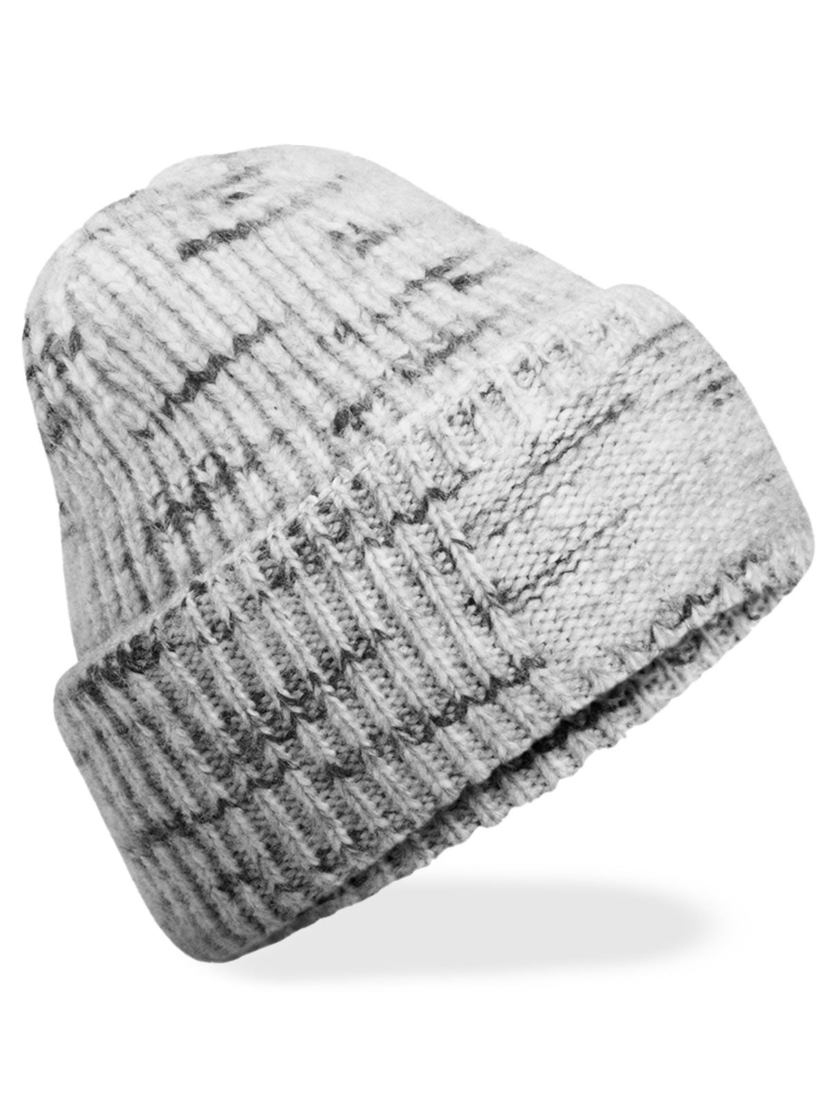 Beanies Chunky Knitted Patch Beanie cloudy haze bestickbar und bedruckbar – LA1970