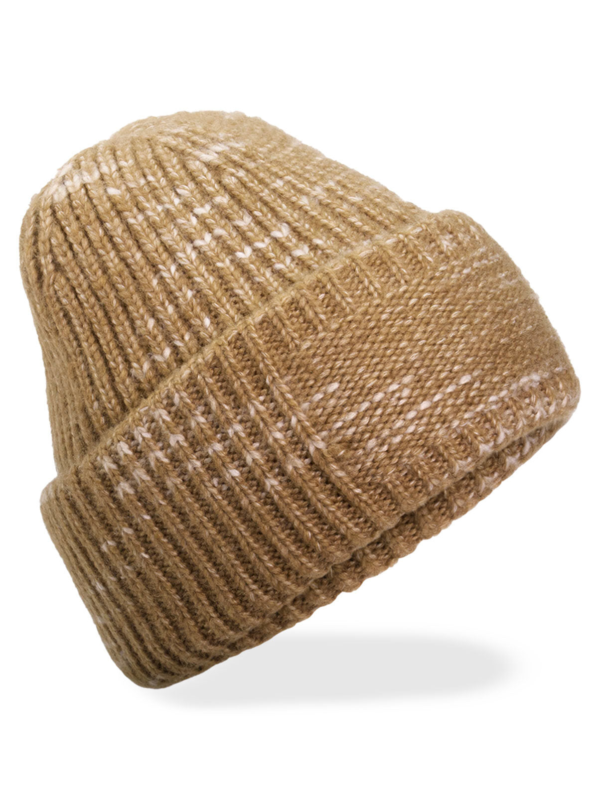 Beanies Chunky Knitted Patch Beanie espresso haze bestickbar und bedruckbar – LA1970