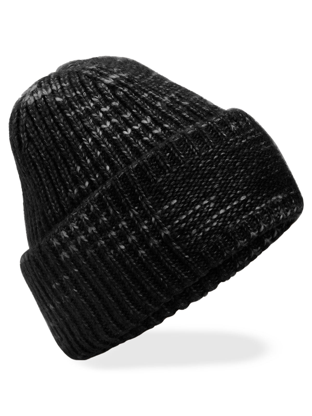 Beanies Chunky Knitted Patch Beanie midnight haze bestickbar und bedruckbar – LA1970