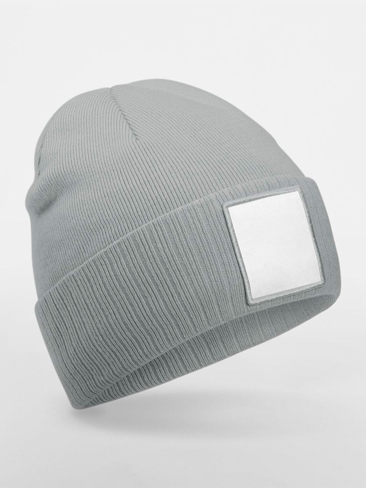Beanies Appliqué Patch Beanie ash/Weiß bestickbar und bedruckbar – LA1970
