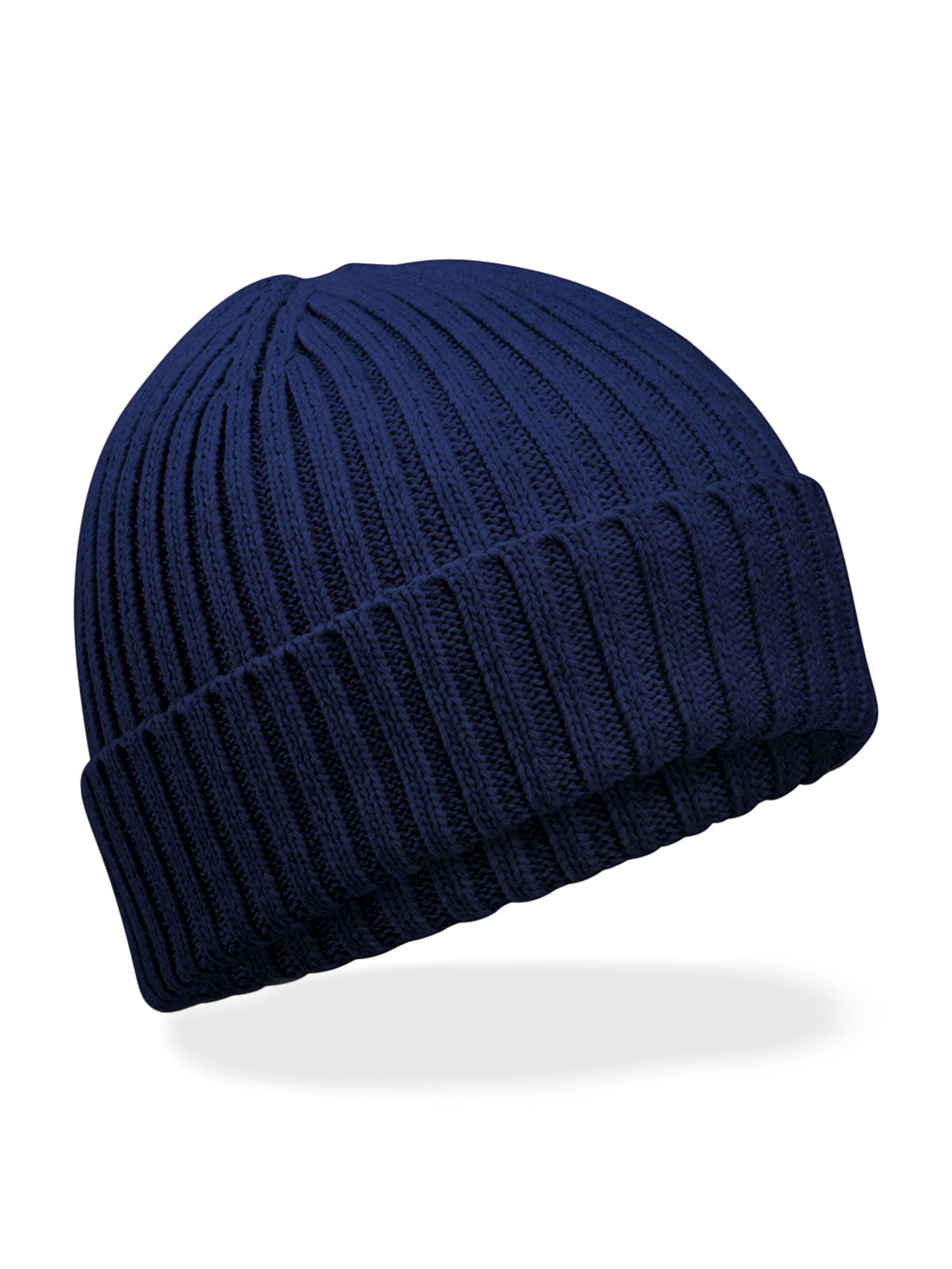 Beanies Organic Cotton Kids Beanie oxford Marineblau bestickbar und bedruckbar – LA1970