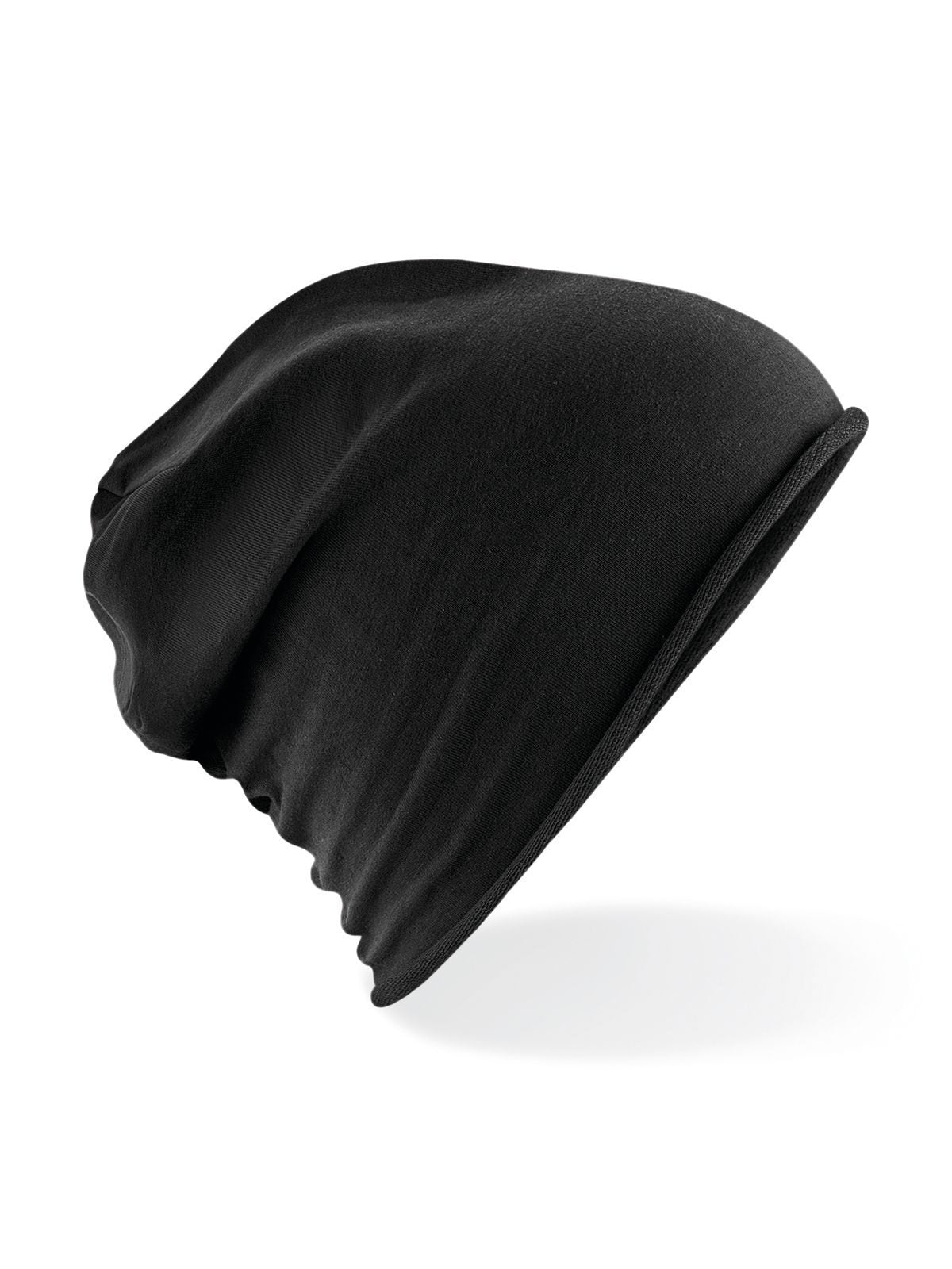 Beanies Jersey Beanie Schwarz bestickbar und bedruckbar – LA1970