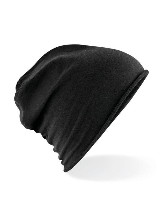 Beanies Jersey Beanie Schwarz bestickbar und bedruckbar – LA1970