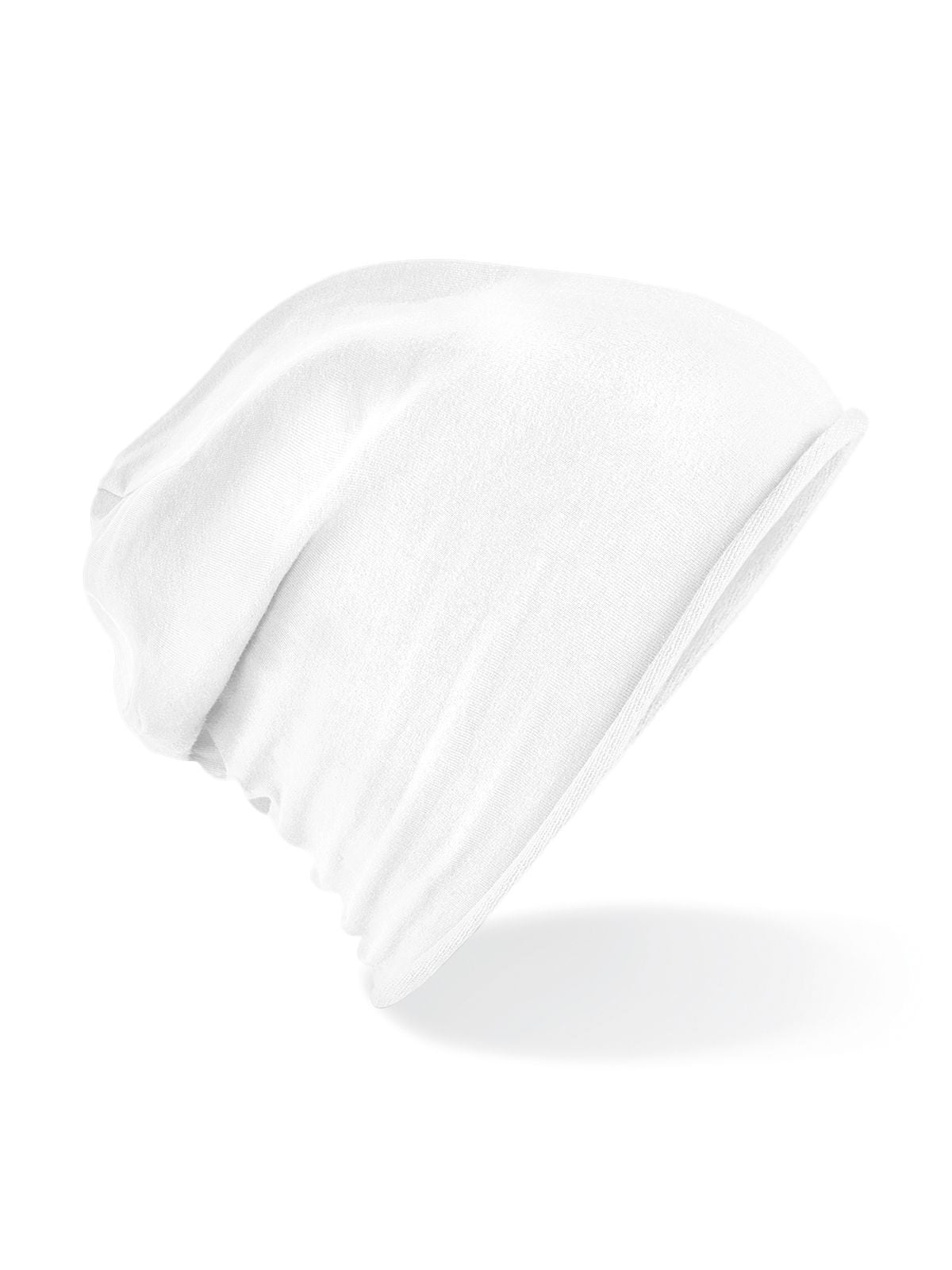 Beanies Jersey Beanie Weiß bestickbar und bedruckbar – LA1970