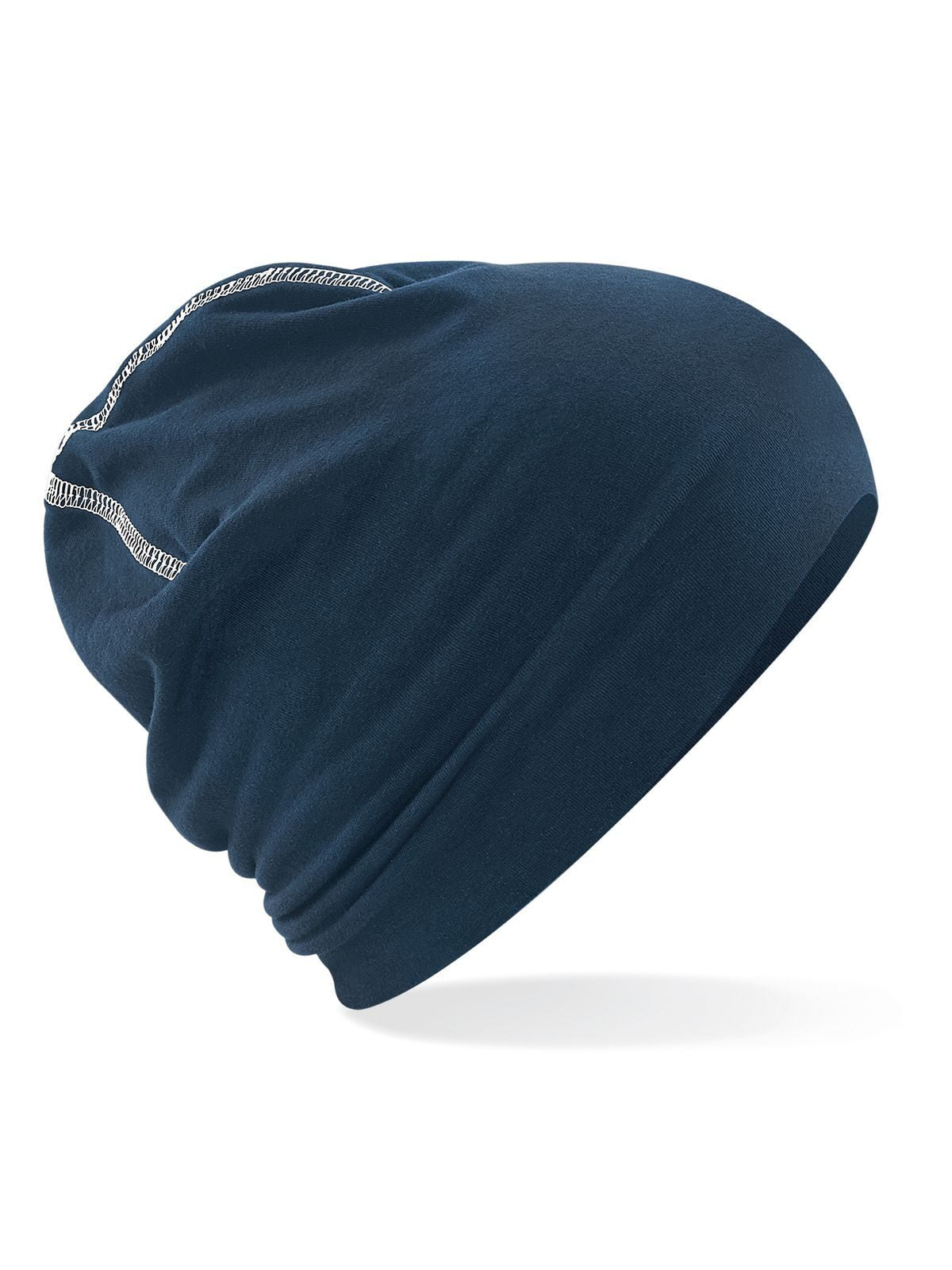 Beanies Hemsedal Cotton Beanie french Marineblau/Weiß bestickbar und bedruckbar – LA1970