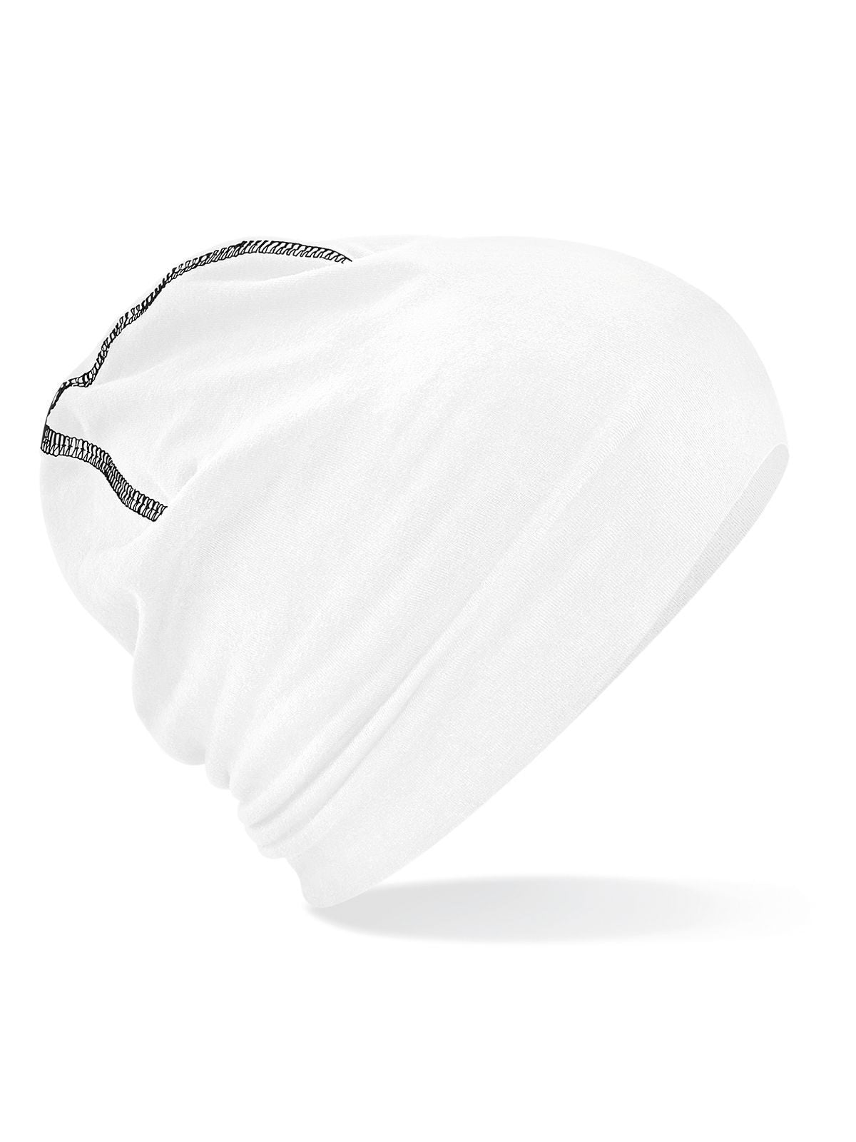 Beanies Hemsedal Cotton Beanie Weiß/Schwarz bestickbar und bedruckbar – LA1970