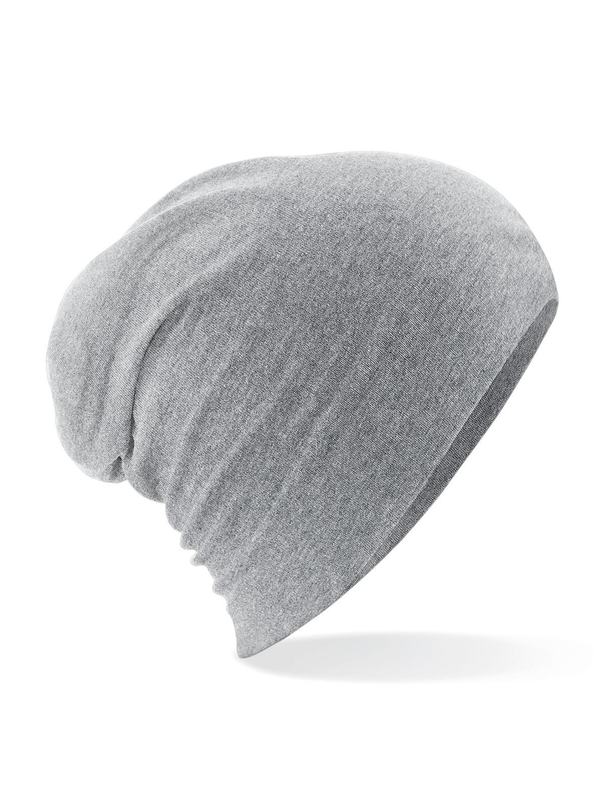 Beanies Hemsedal Cotton Slouch Beanie heather Grau bestickbar und bedruckbar – LA1970