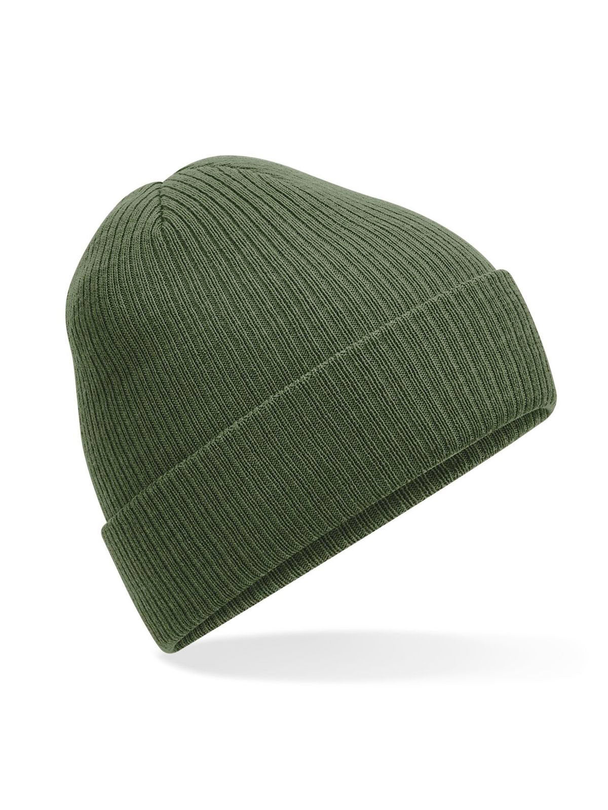 Beanies Polylana® Ribbed Beanie olive green bestickbar und bedruckbar – LA1970