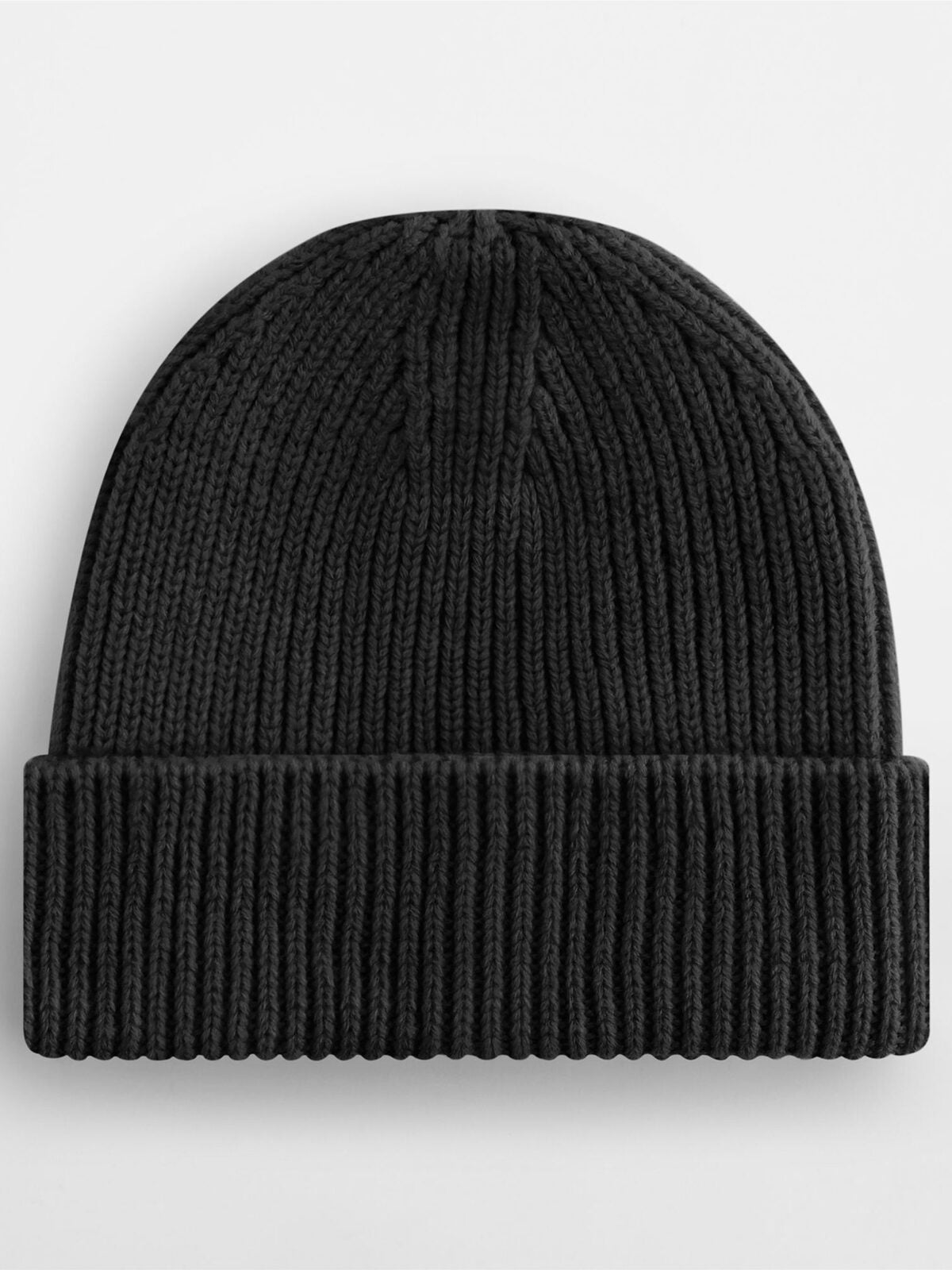 Beanies Engineered Knit Ribbed Beanie Schwarz bestickbar und bedruckbar – LA1970