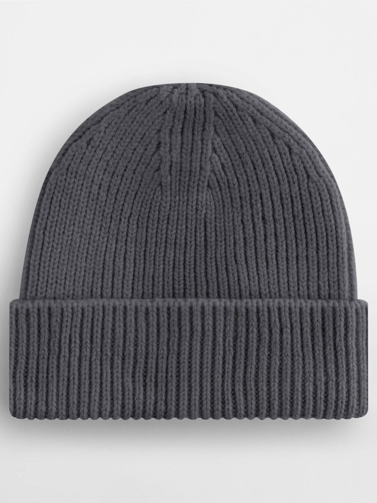 Beanies Engineered Knit Ribbed Beanie graphite Grau bestickbar und bedruckbar – LA1970