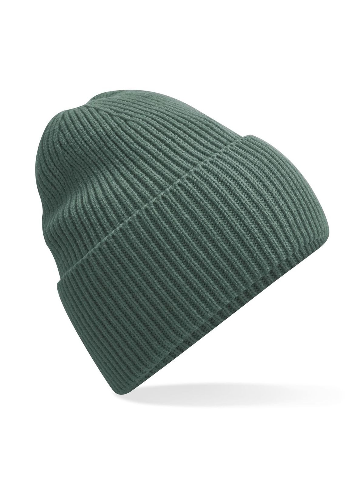 Beanies Oversized Cuffed Beanie marine green bestickbar und bedruckbar – LA1970