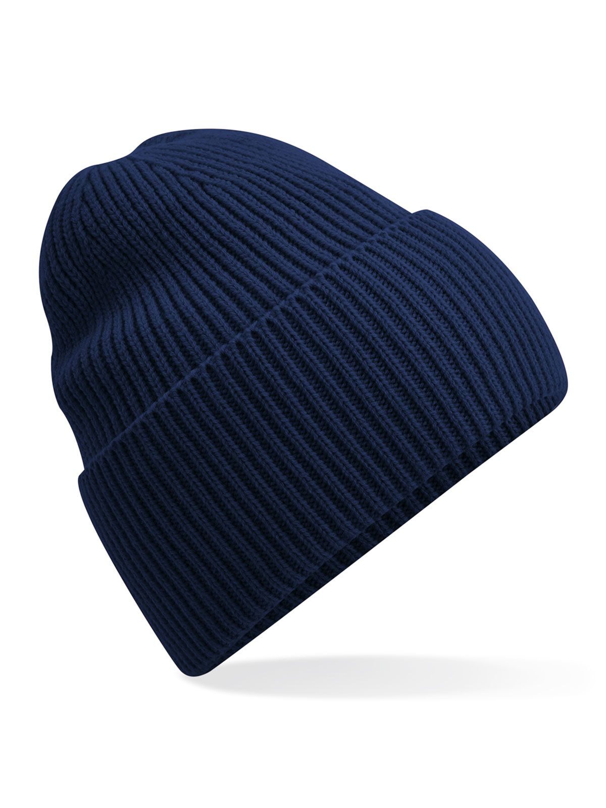Beanies Oversized Cuffed Beanie oxford Marineblau bestickbar und bedruckbar – LA1970