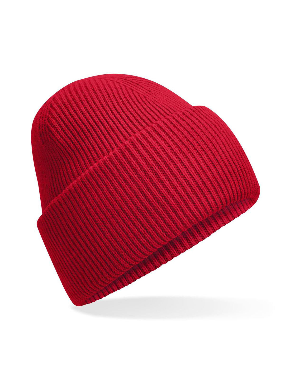 Beanies Classic Engineered Deep Cuffed Beanie classic Rot bestickbar und bedruckbar – LA1970