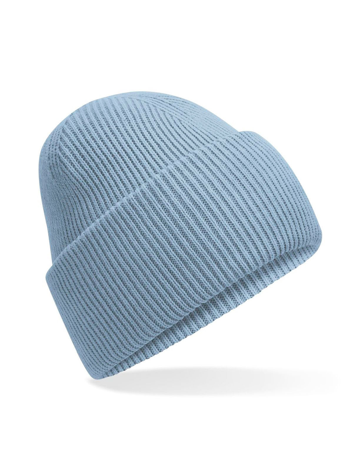 Beanies Classic Engineered Deep Cuffed Beanie dusty blue bestickbar und bedruckbar – LA1970