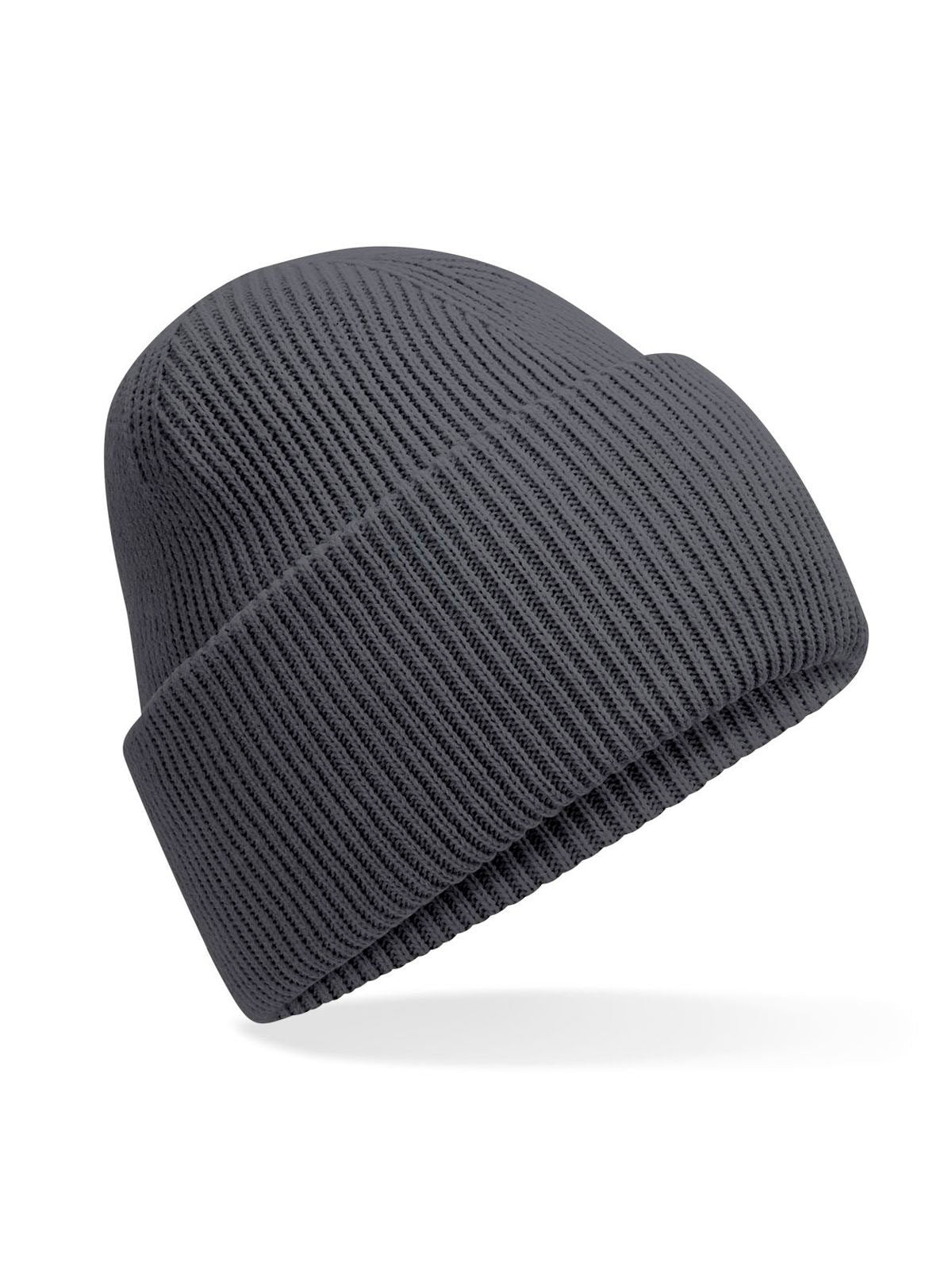Beanies Classic Engineered Deep Cuffed Beanie graphite Grau bestickbar und bedruckbar – LA1970