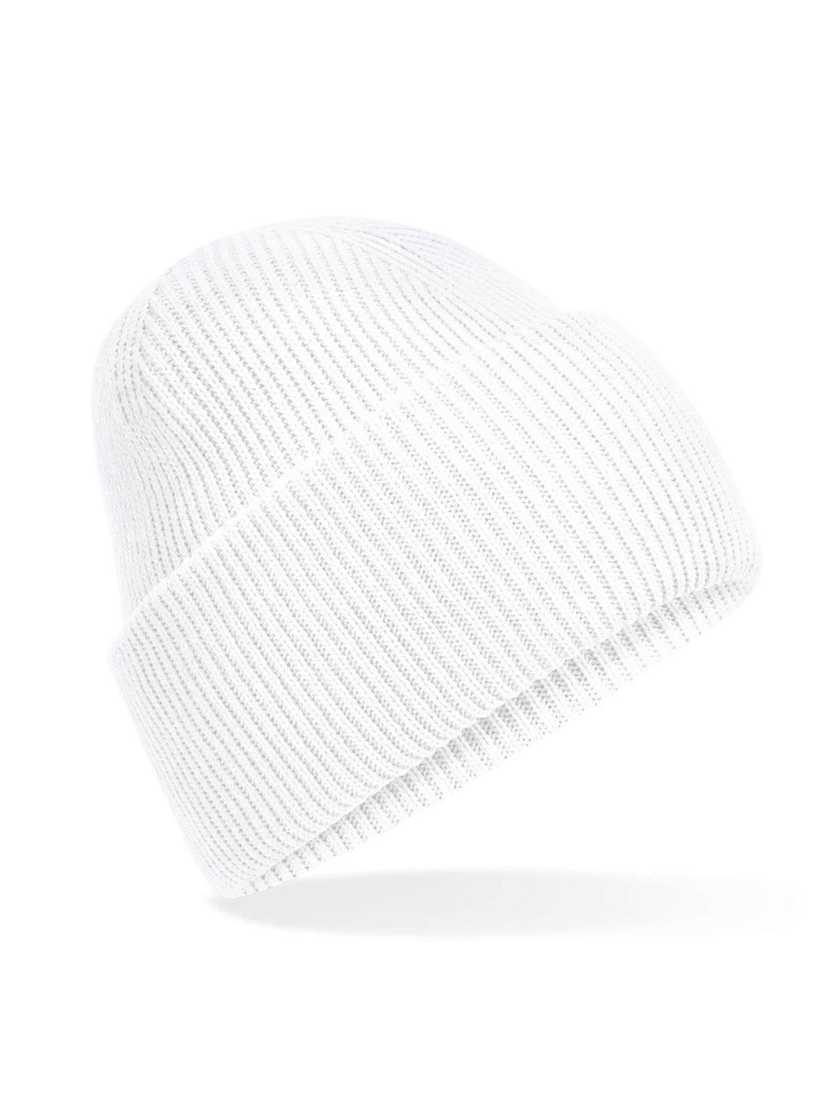 Beanies Classic Engineered Deep Cuffed Beanie Weiß bestickbar und bedruckbar – LA1970