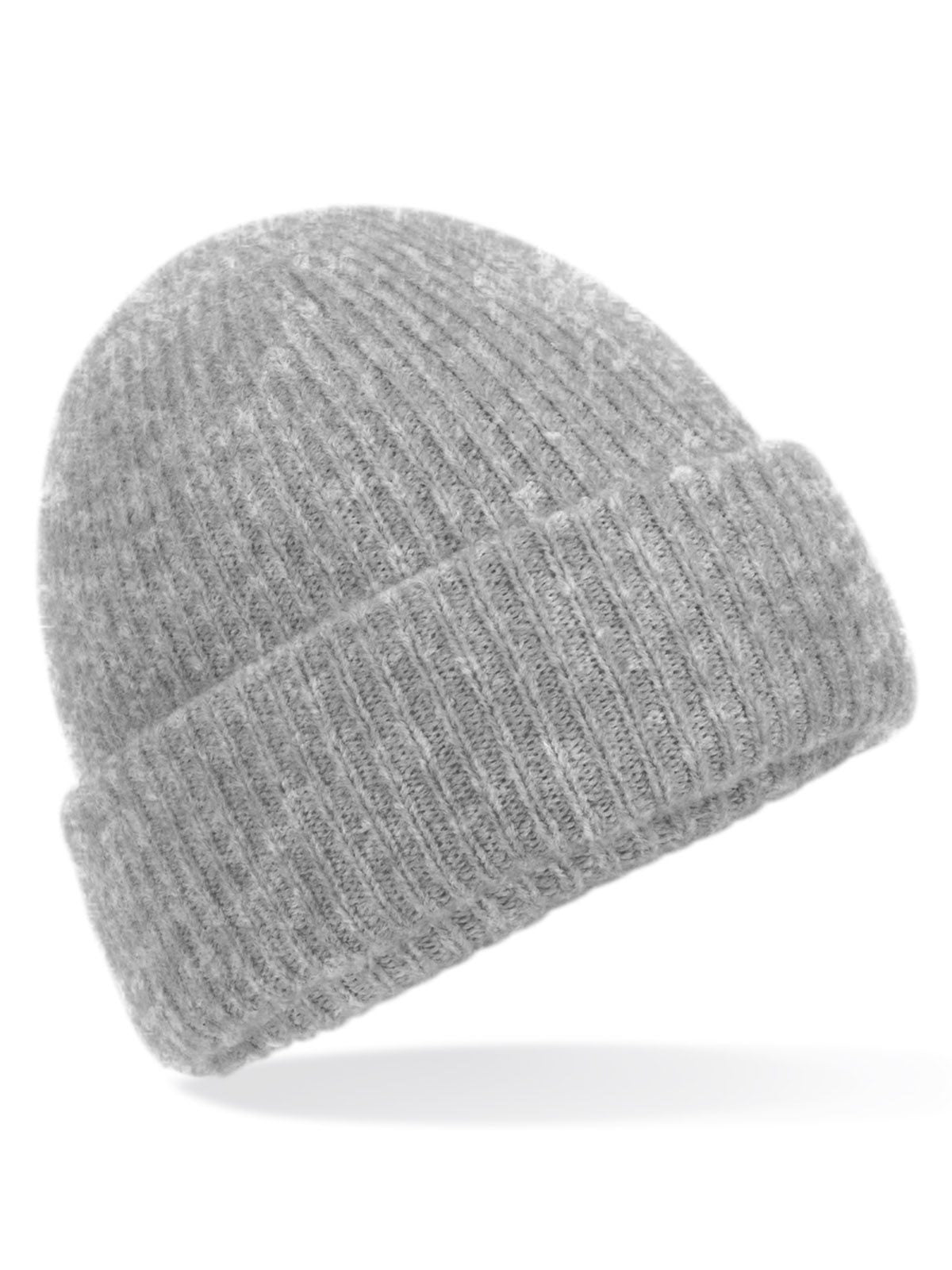 Beanies Cosy Ribbed Beanie Grau marl bestickbar und bedruckbar – LA1970