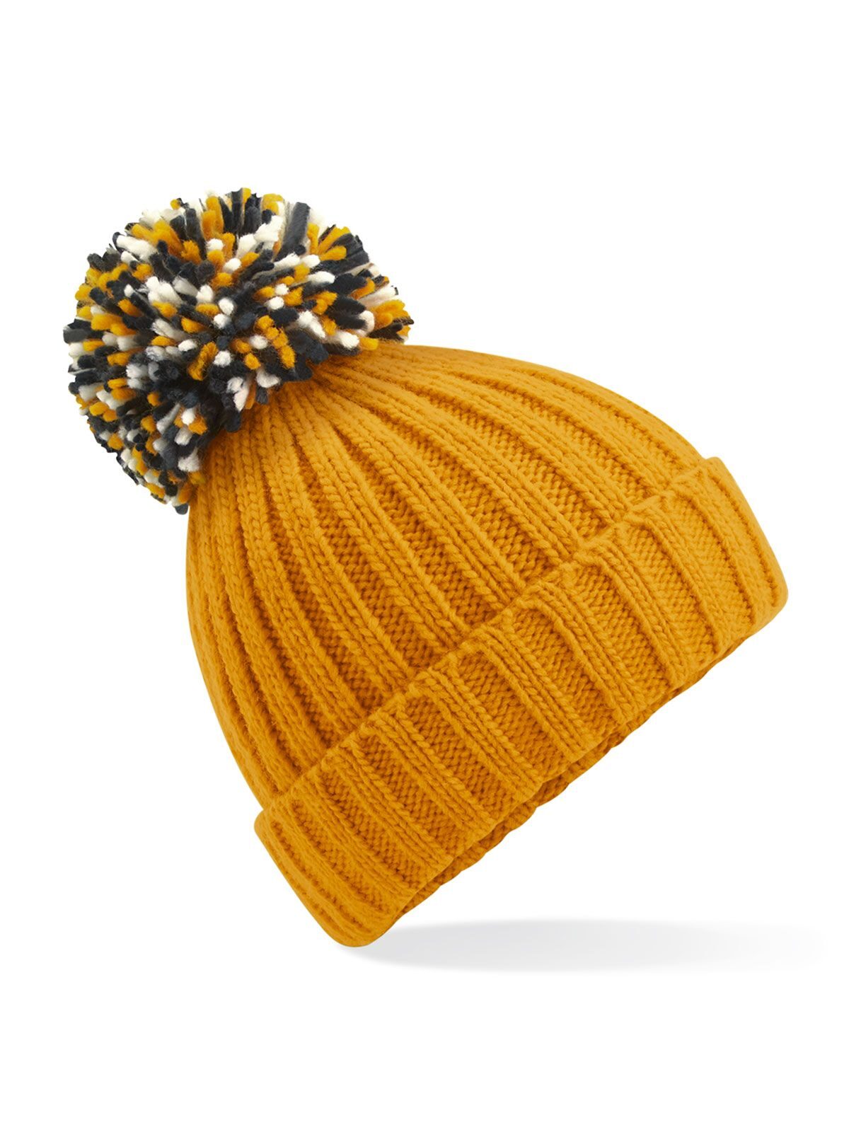 Beanies Hygge Beanie Senfgelb bestickbar und bedruckbar – LA1970