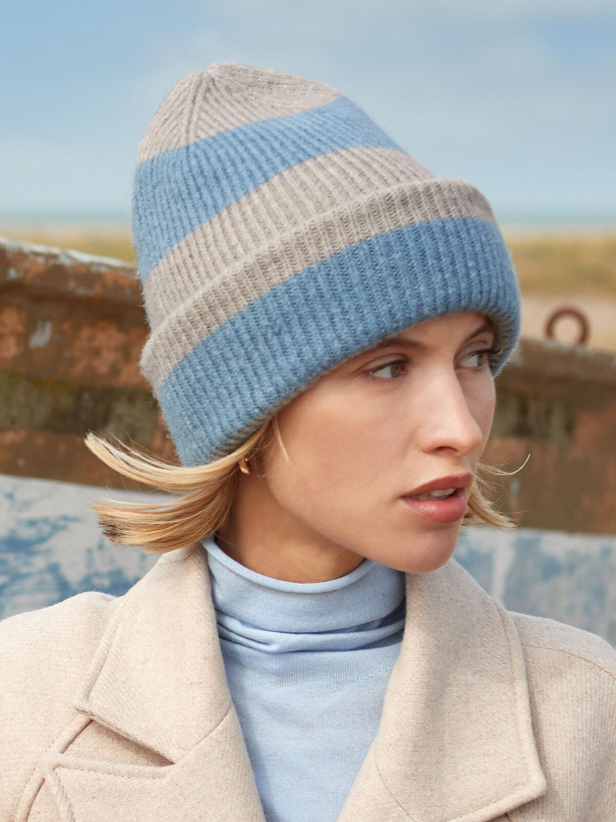 Beanies Colour Block Beanie  bestickbar und bedruckbar – LA1970