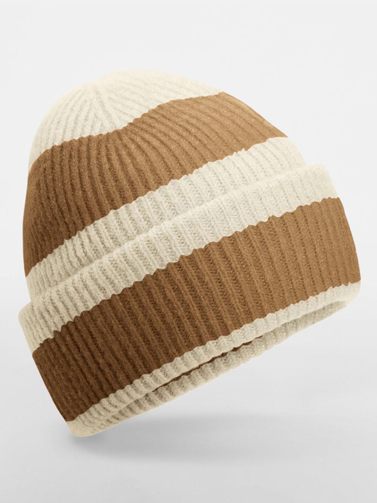 Beanies Colour Block Beanie vanilla/biscuit bestickbar und bedruckbar – LA1970