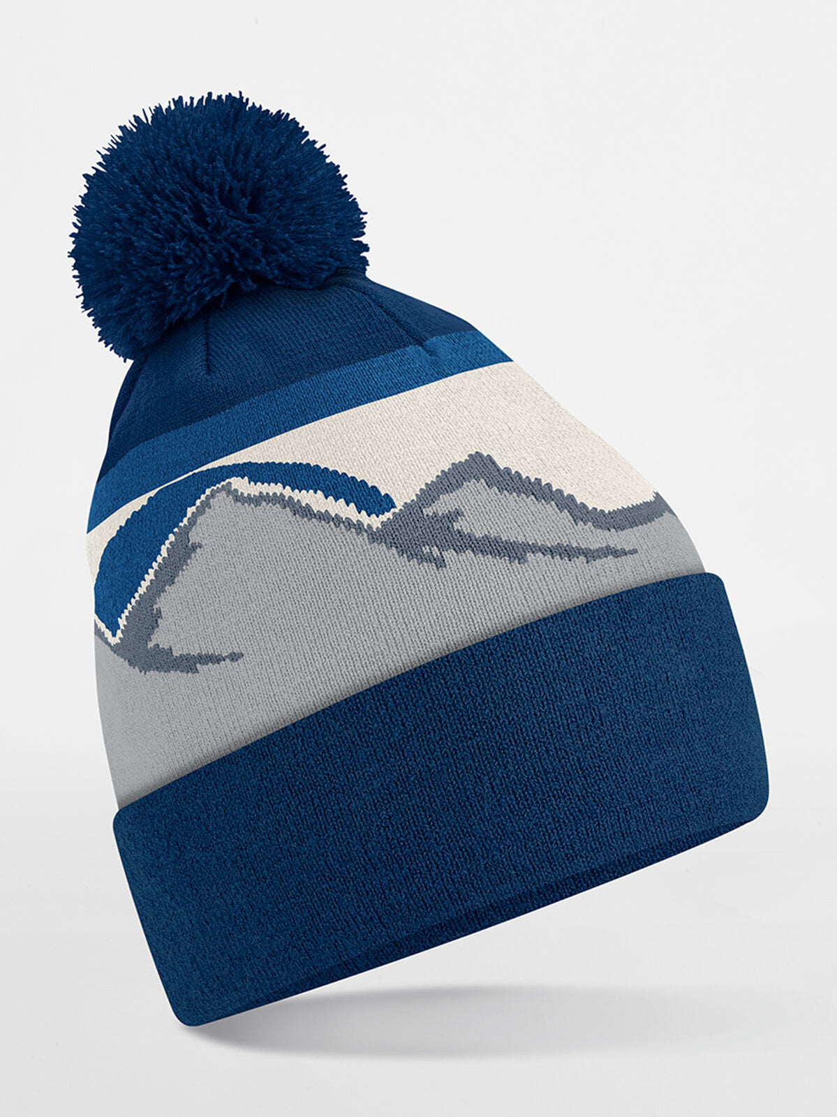 Beanies Mountain Peaks Pom Pom Beanie rocky peaks bestickbar und bedruckbar – LA1970