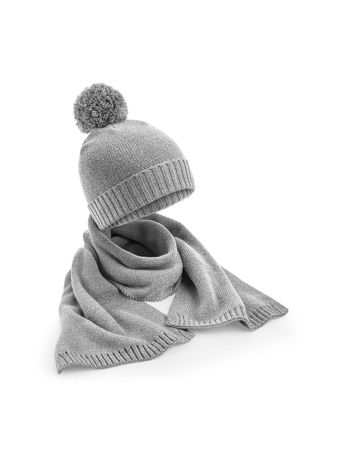 Beanies Knitted Scarf and Beanie Gift Set  bestickbar und bedruckbar – LA1970