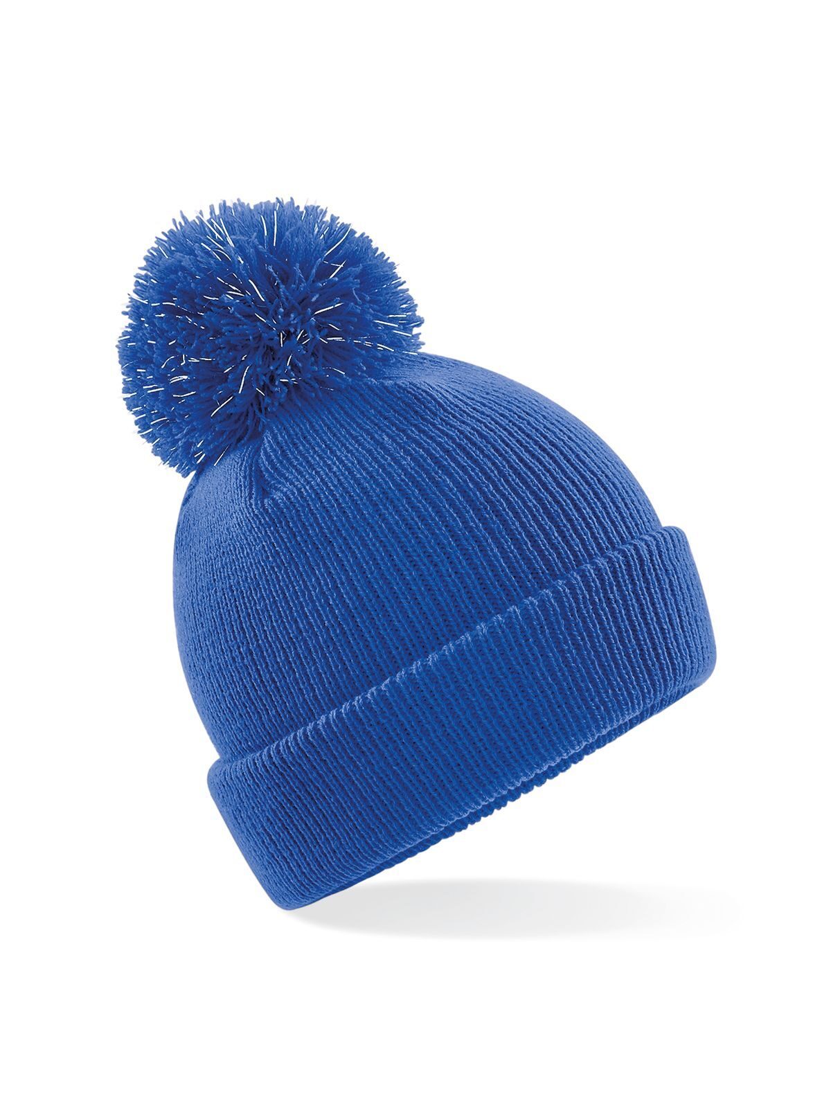 Beanies Junior Reflective Bobble Beanie bright Royalblau bestickbar und bedruckbar – LA1970