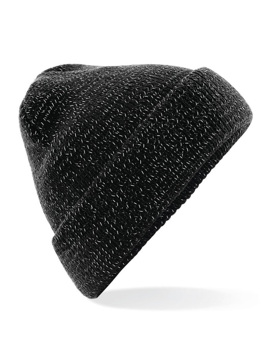 Beanies Reflective Beanie Schwarz bestickbar und bedruckbar – LA1970