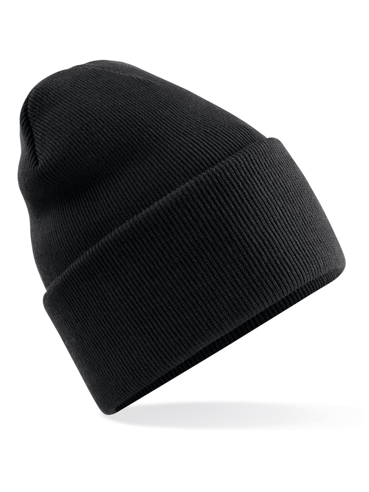 Beanies Original Deep Cuffed Beanie Schwarz bestickbar und bedruckbar – LA1970