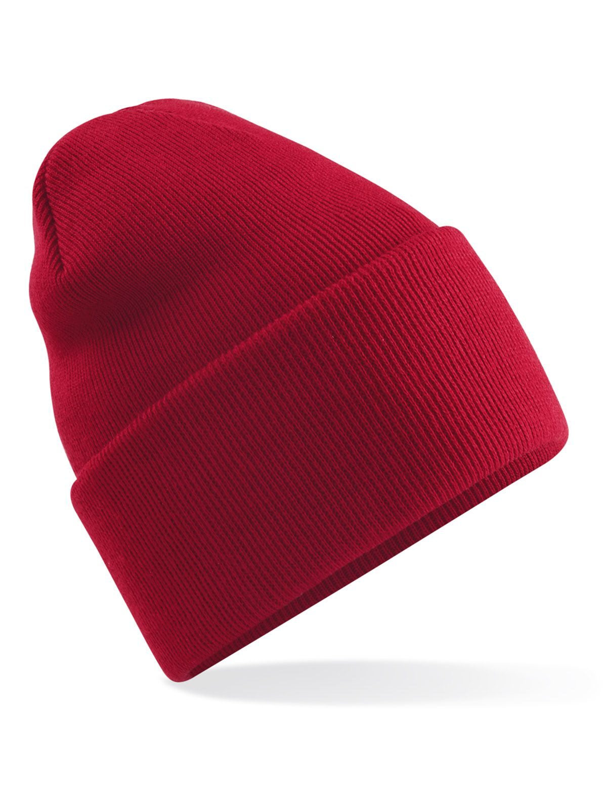 Beanies Original Deep Cuffed Beanie classic Rot bestickbar und bedruckbar – LA1970
