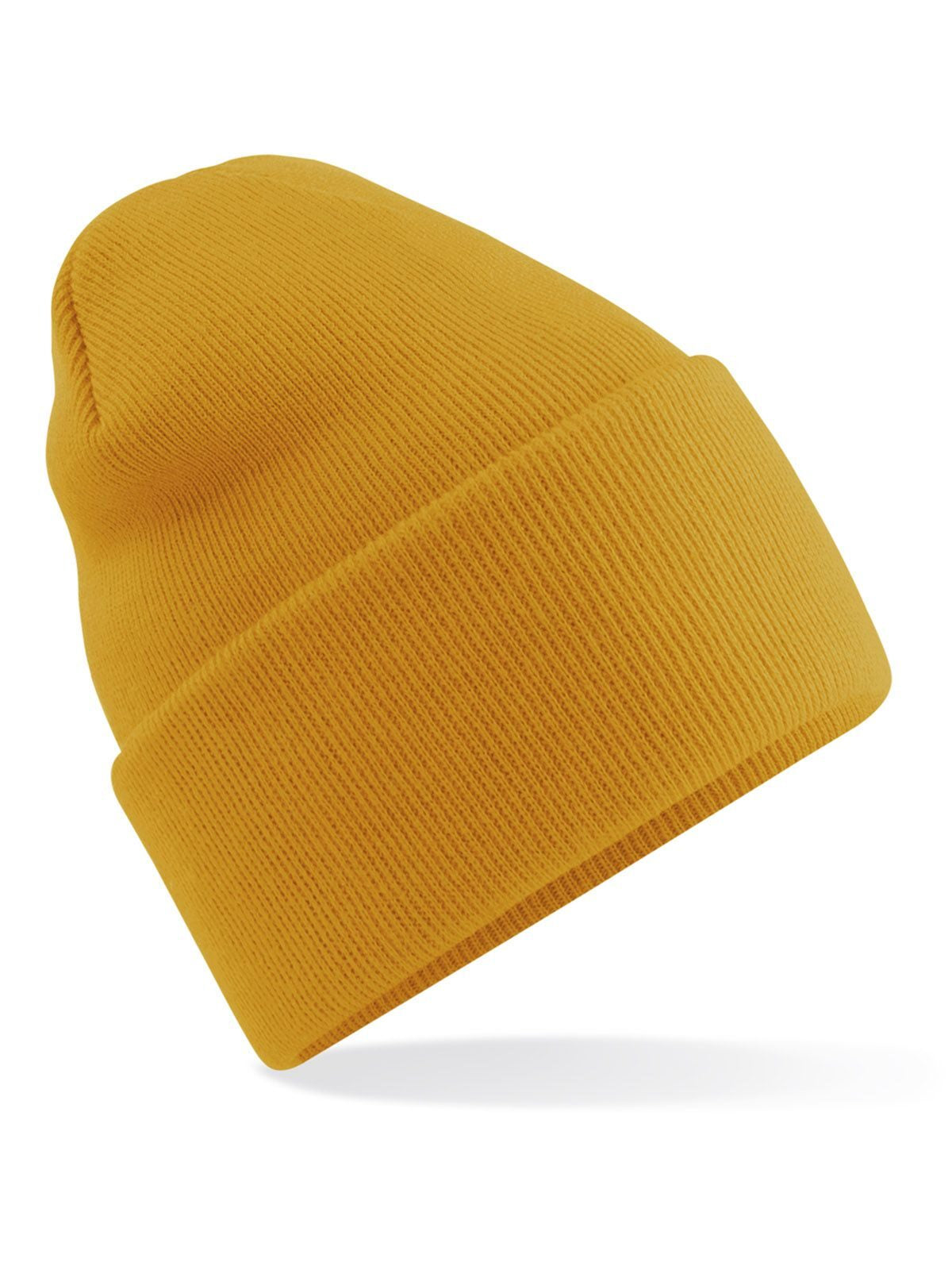 Beanies Original Deep Cuffed Beanie Senfgelb bestickbar und bedruckbar – LA1970