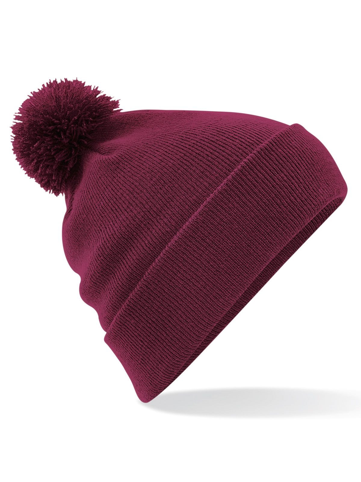 Beanies Original Pom Pom Beanie Bordeaux bestickbar und bedruckbar – LA1970