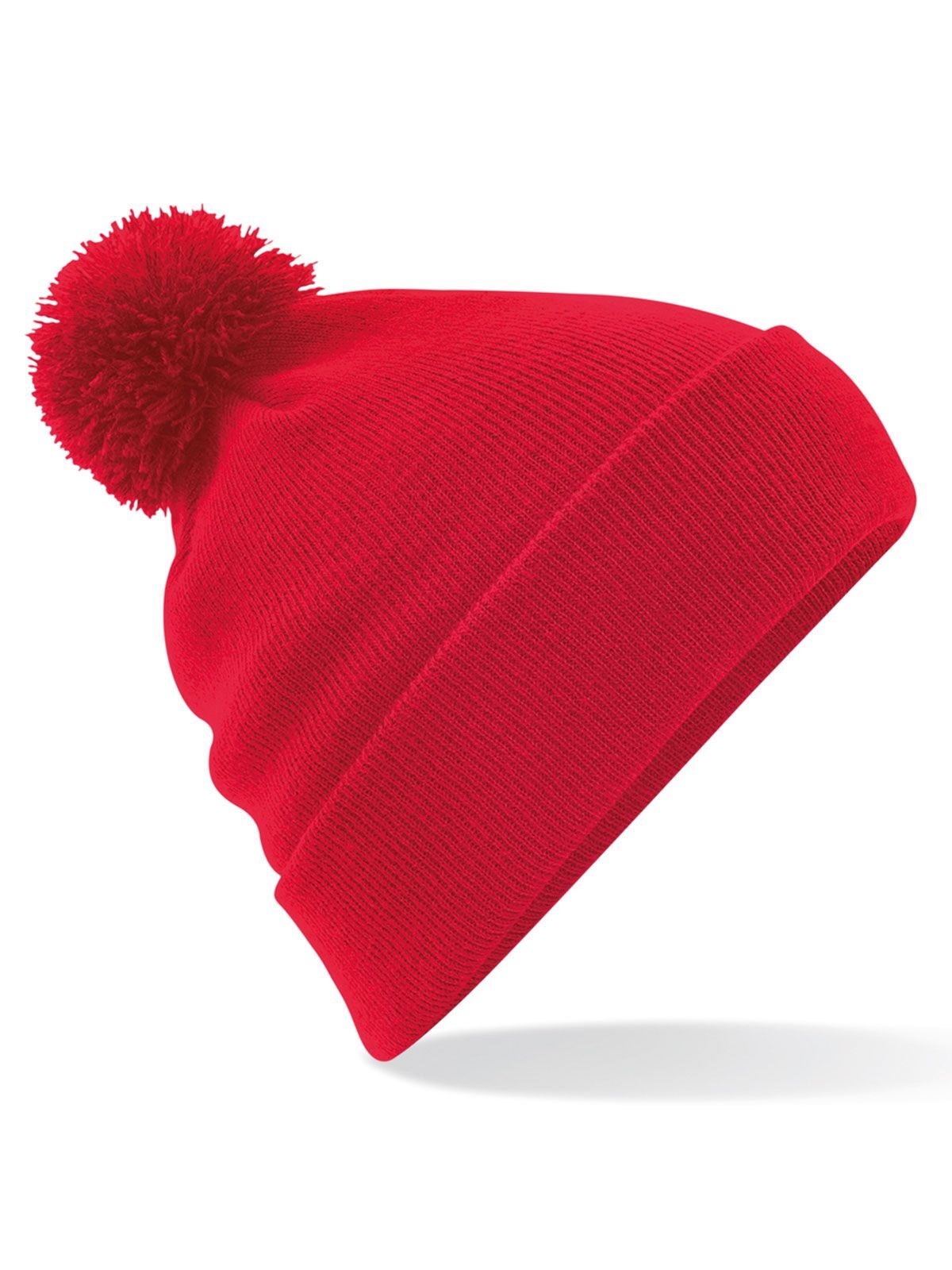 Beanies Original Pom Pom Beanie classic Rot bestickbar und bedruckbar – LA1970