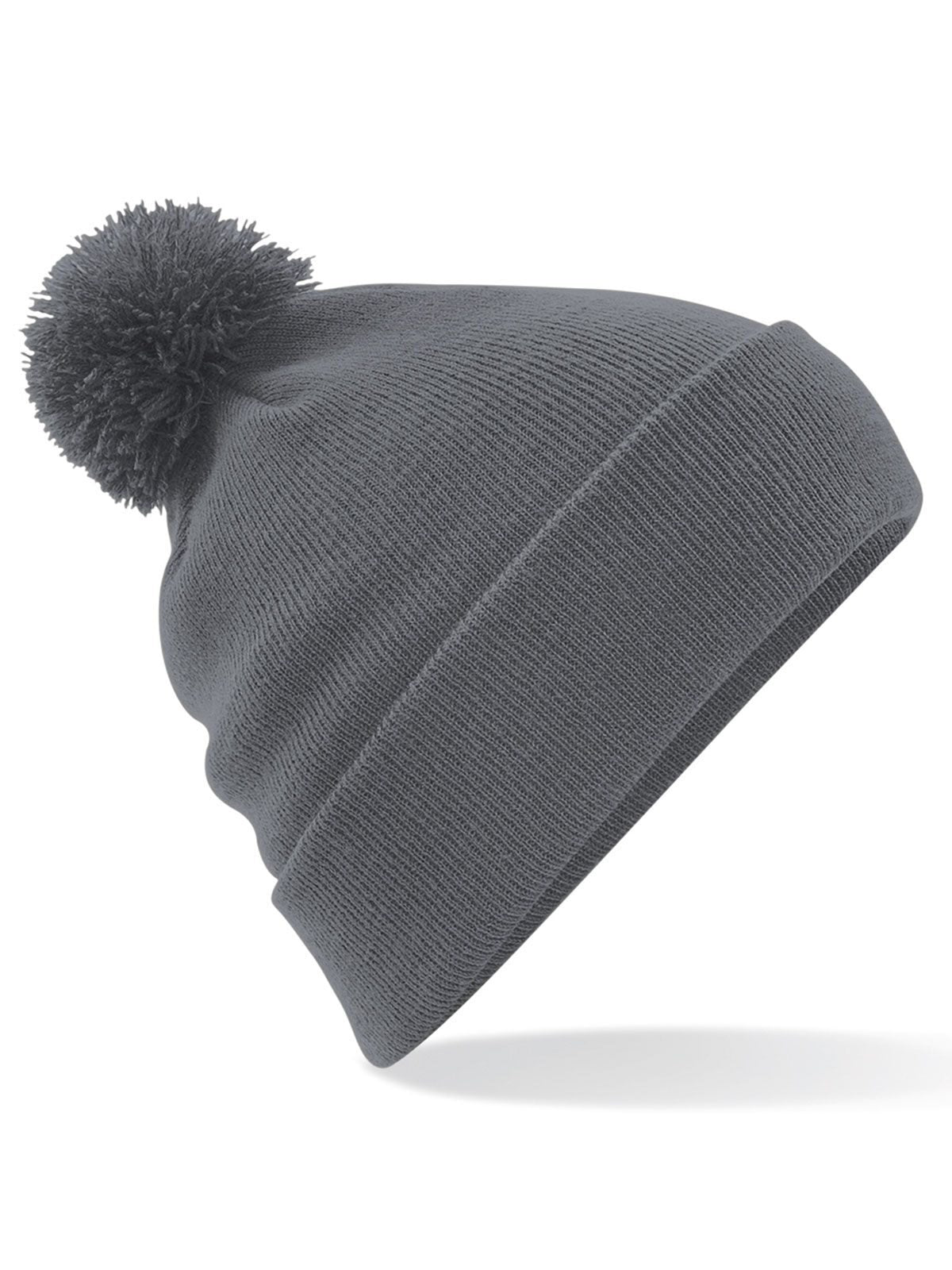 Beanies Original Pom Pom Beanie graphite Grau bestickbar und bedruckbar – LA1970