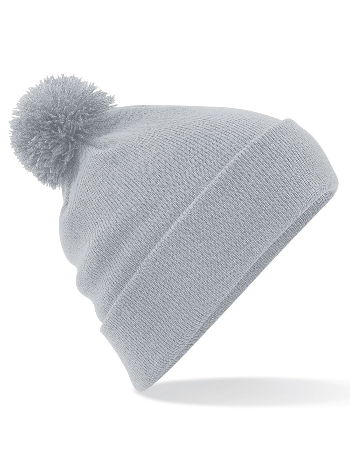 Beanies Original Pom Pom Beanie Hellgrau bestickbar und bedruckbar – LA1970