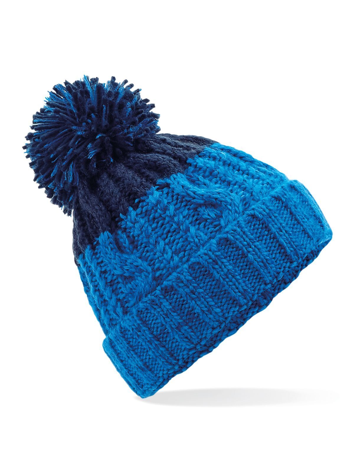 Beanies Apres Beanie Azure Blue/Oxford Marineblau bestickbar und bedruckbar – LA1970