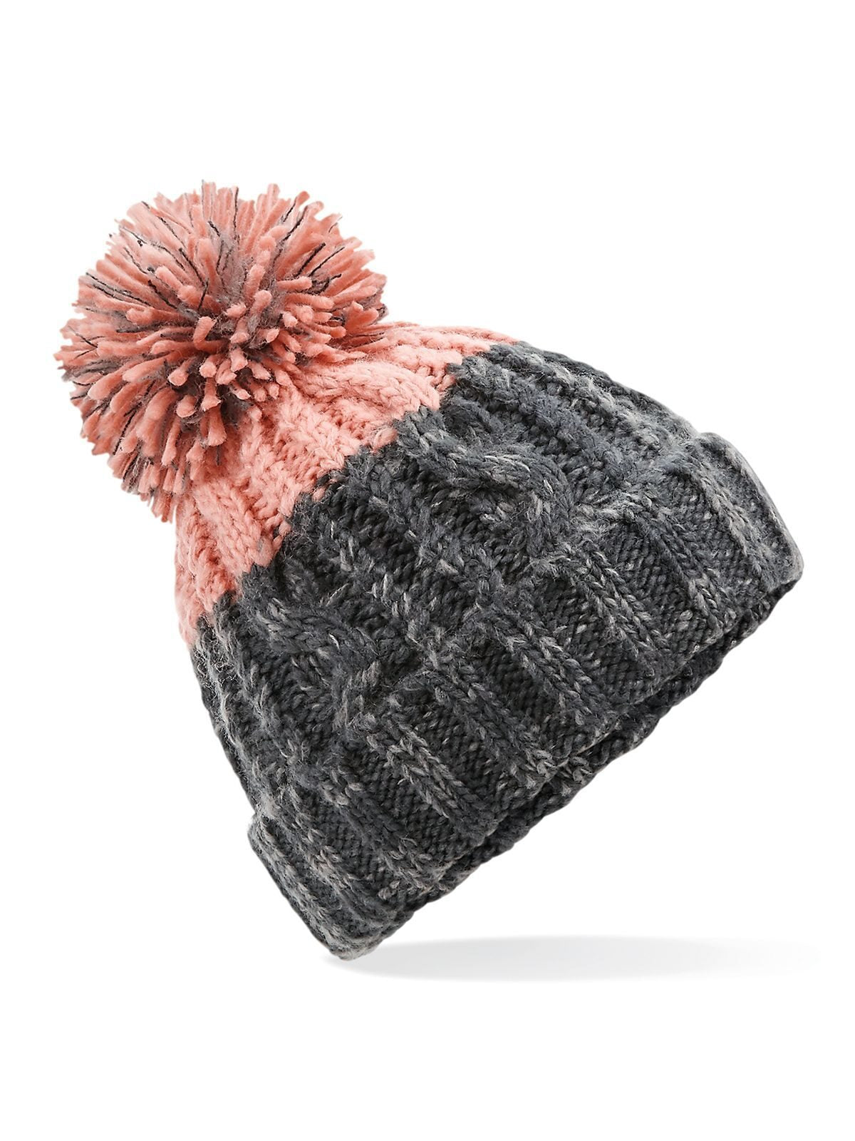 Beanies Apres Beanie Graphite Grau/Blush bestickbar und bedruckbar – LA1970