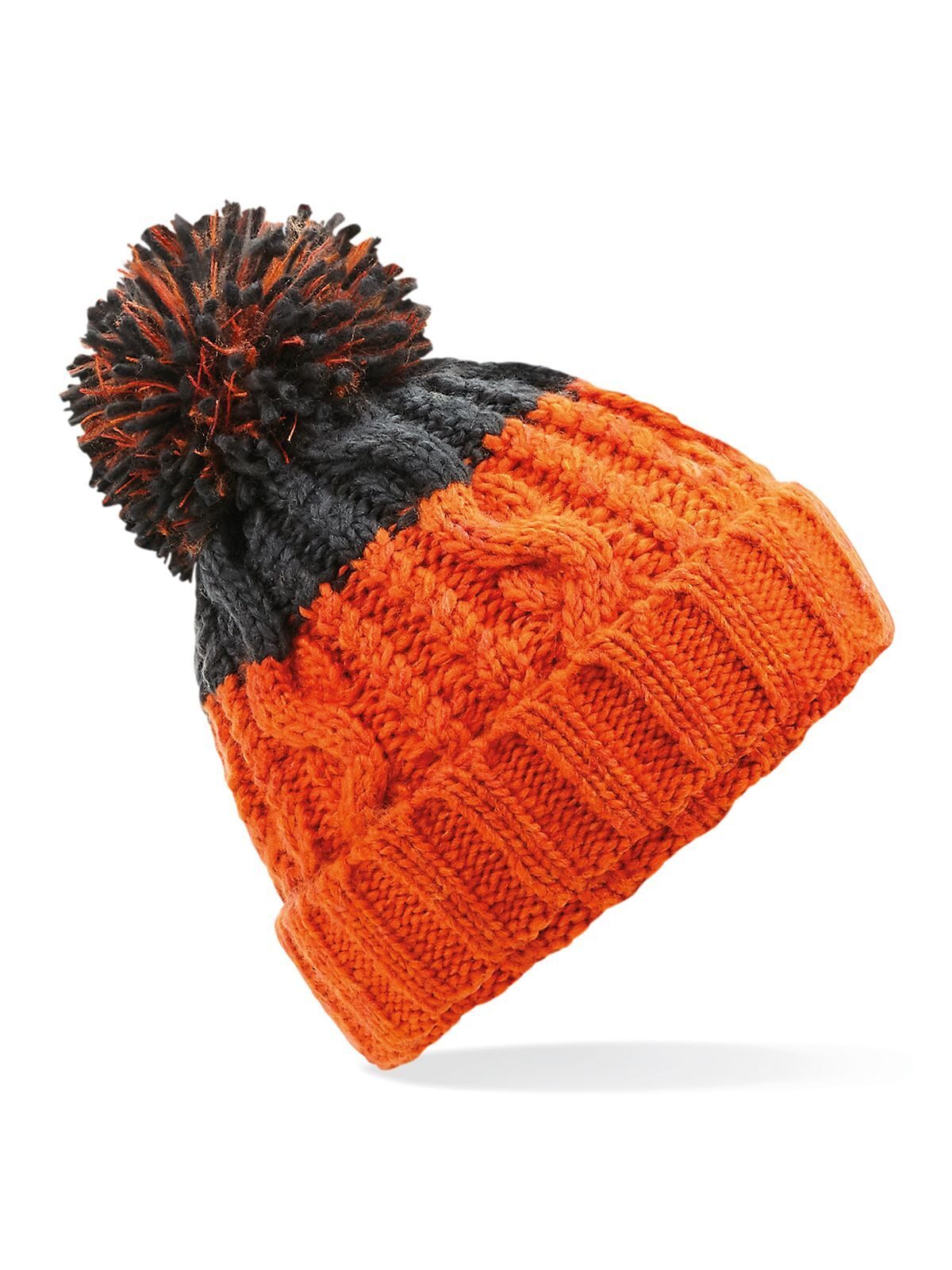 Beanies Apres Beanie Orange/Graphite Grau bestickbar und bedruckbar – LA1970