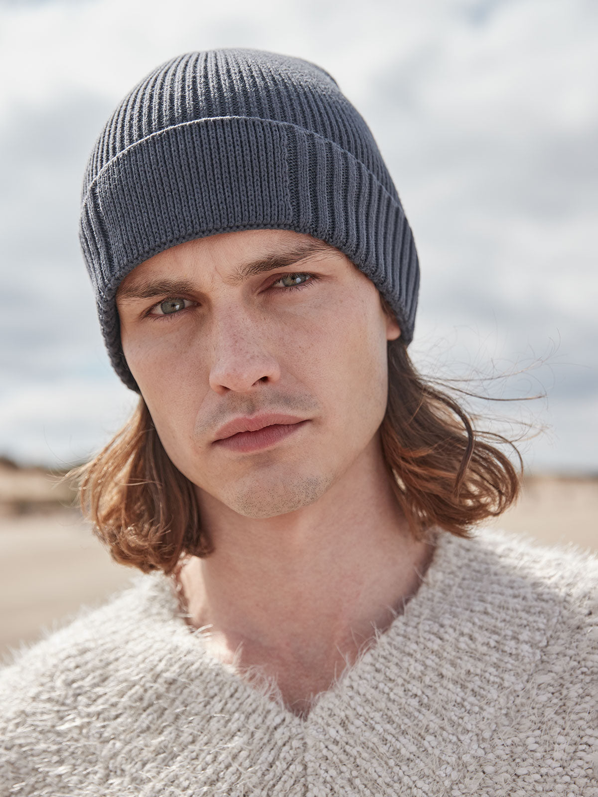 Beanies Organic Cotton Engineered Patch Beanie  bestickbar und bedruckbar – LA1970