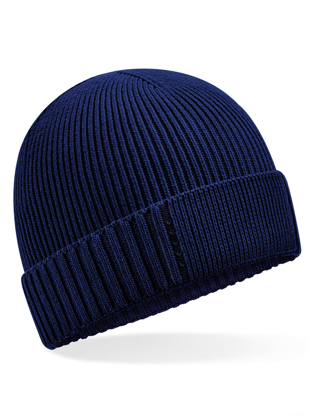 Beanies Organic Cotton Engineered Patch Beanie oxford Marineblau bestickbar und bedruckbar – LA1970