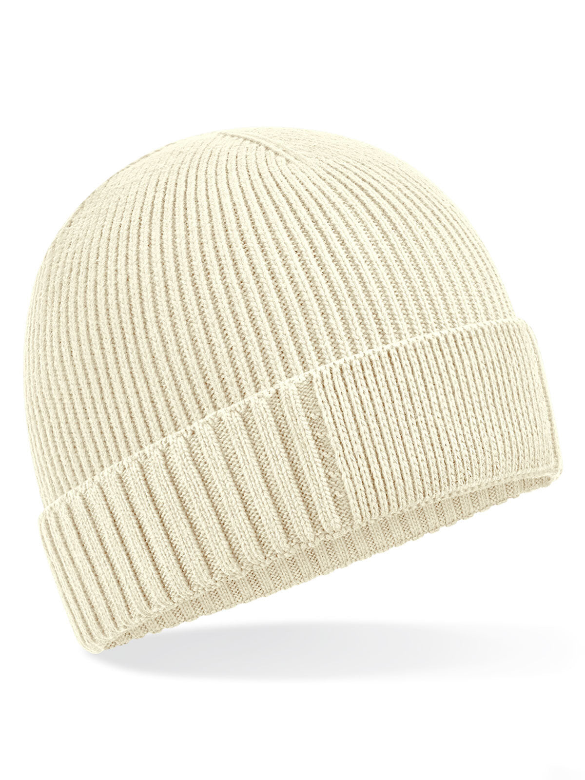 Beanies Organic Cotton Engineered Patch Beanie sand bestickbar und bedruckbar – LA1970
