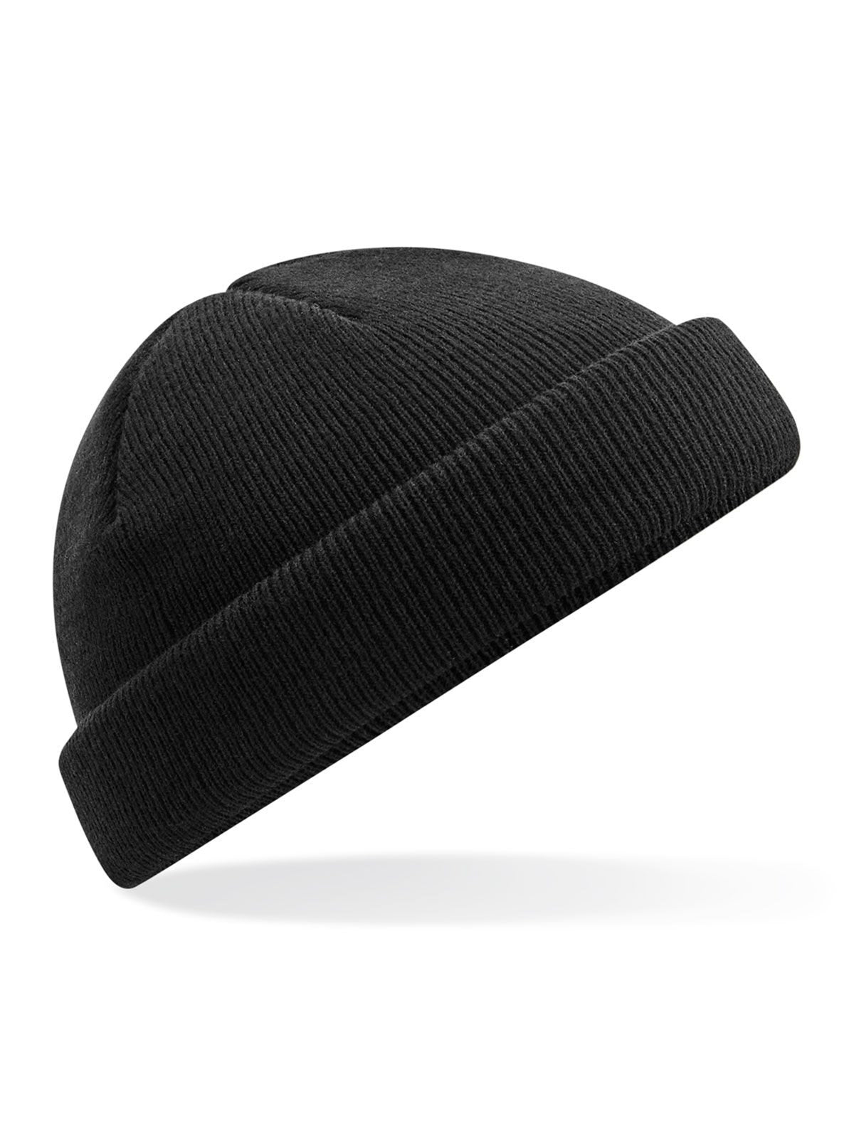 Beanies Recycled Mini Fisherman Beanie Schwarz bestickbar und bedruckbar – LA1970