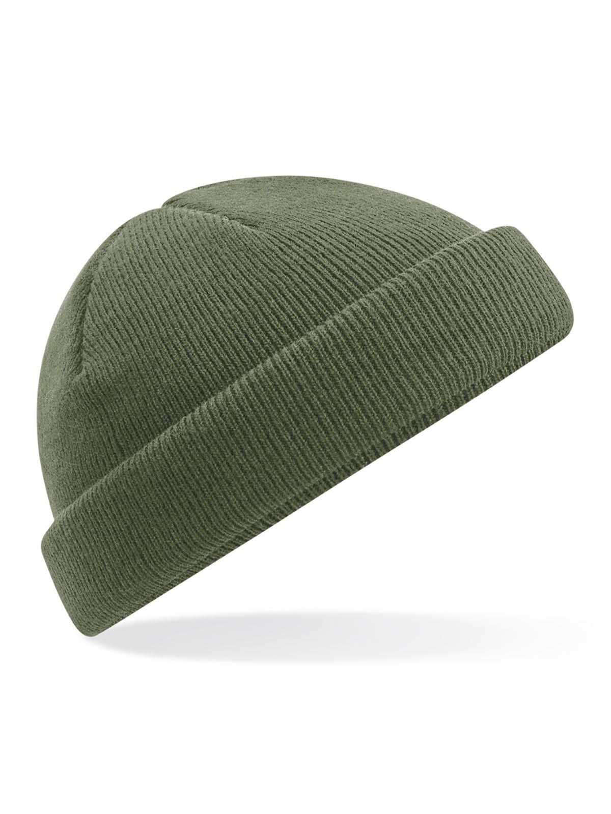 Beanies Recycled Mini Fisherman Beanie olive green bestickbar und bedruckbar – LA1970