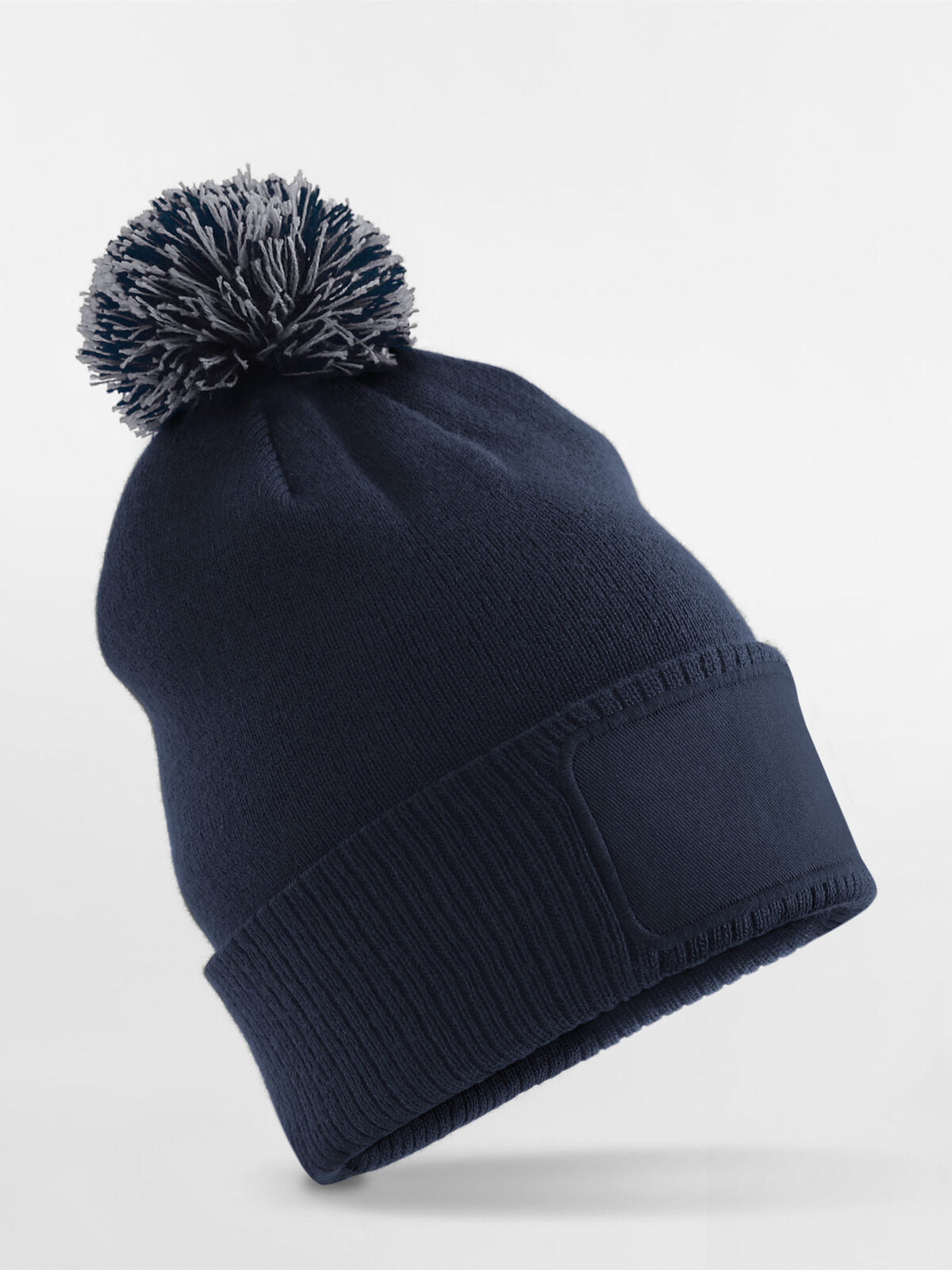 Beanies Berretto con toppa Snowstar per bambini french Marineblau/light Grau bestickbar und bedruckbar – LA1970