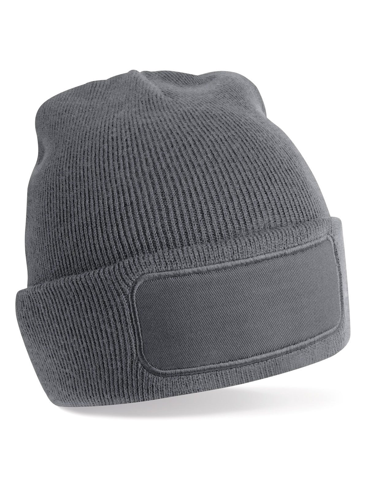 Beanies Recycled Original Patch Beanie graphite Grau bestickbar und bedruckbar – LA1970
