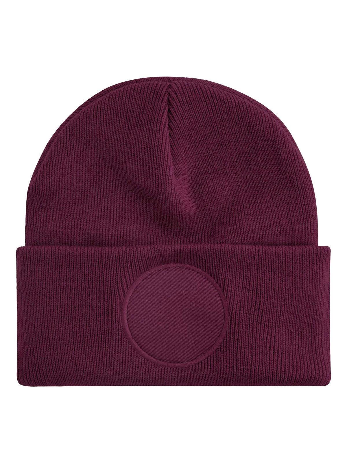 Beanies Circular Patch Beanie Bordeaux bestickbar und bedruckbar – LA1970