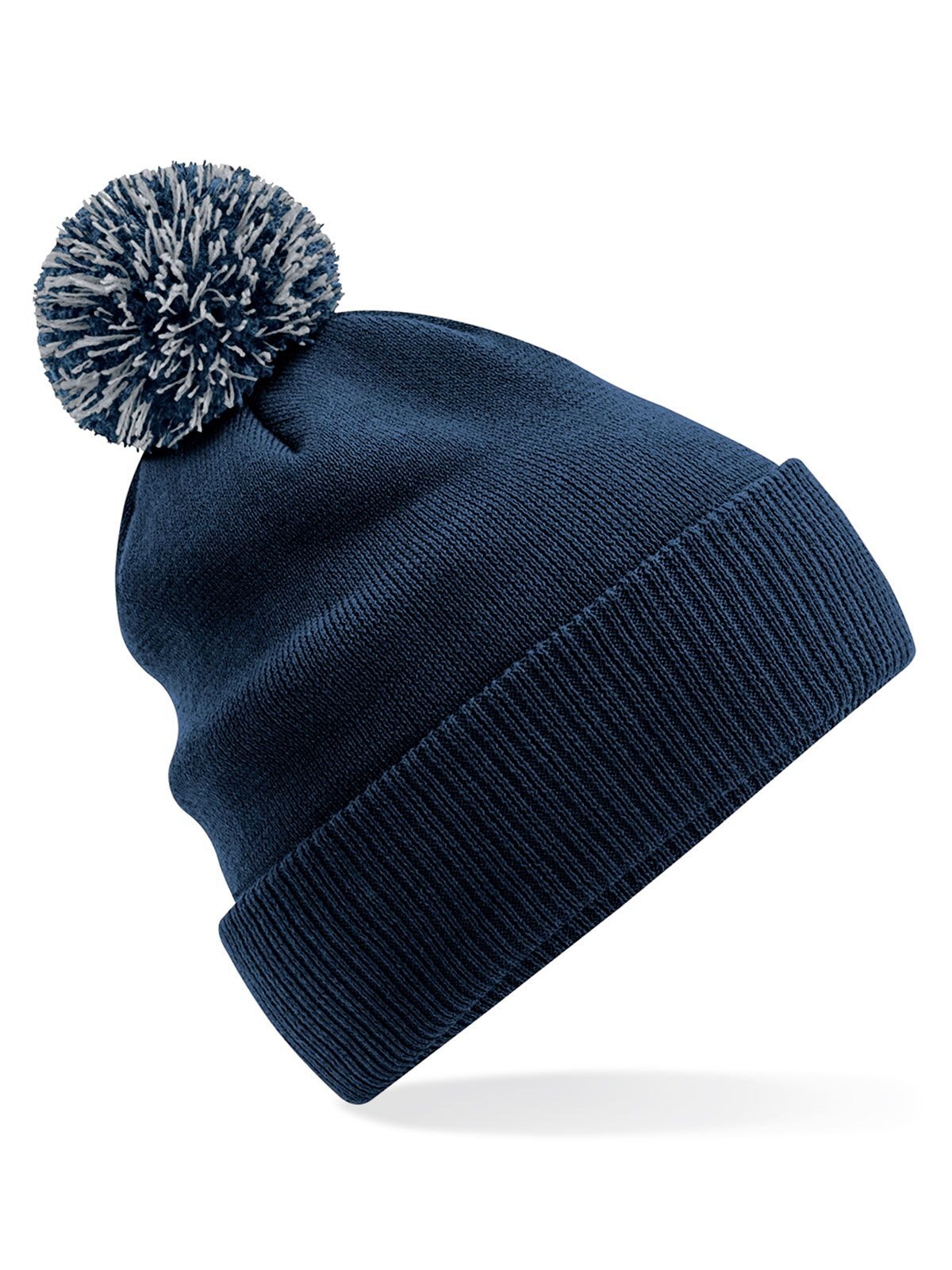 Beanies Recycled Snowstar® Beanie french Marineblau/light Grau bestickbar und bedruckbar – LA1970