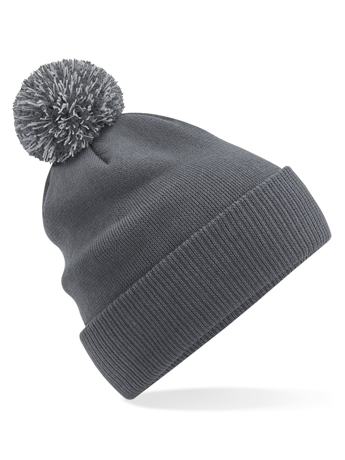 Beanies Recycled Snowstar® Beanie graphite Grau/light Grau bestickbar und bedruckbar – LA1970