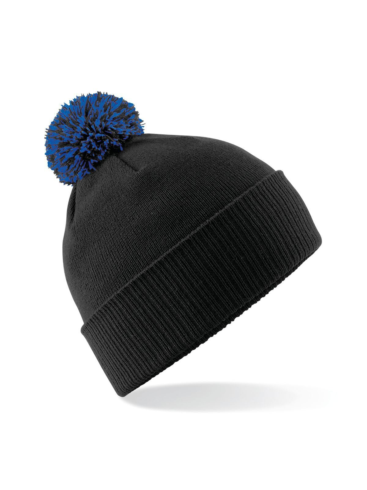 Beanies Snowstar Beanie Schwarz/bright Royalblaublau bestickbar und bedruckbar – LA1970